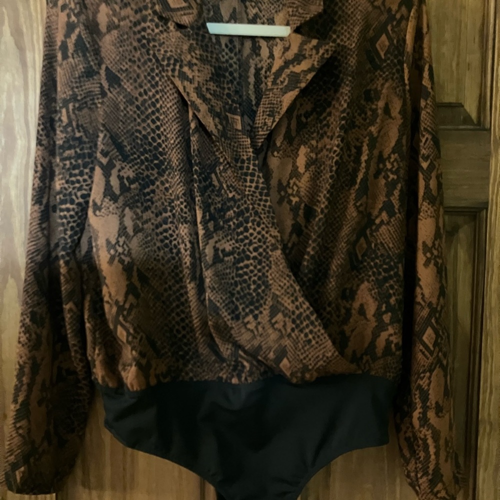 Snake Skin Pattern Bodysuit